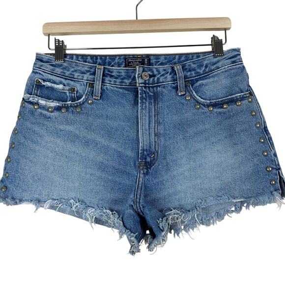 Abercrombie & Fitch Pants - Abercrombie & Fitch Annie HighRise Shorts 30/10 Fairy Grunge Y2K Distressed Stud
